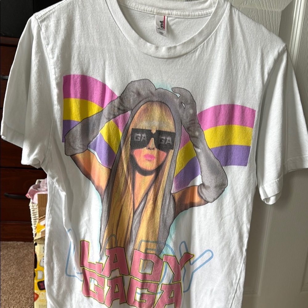 Anvil Classic White Lady Gaga T-Shirt